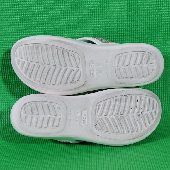Crocs Monterey Diamante Wedge Flip-Flop Sandal - Women's 10 - Picture 8 of 8